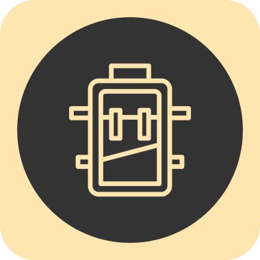 pil yükleme simgesi soyut arkaplanda izole edildi