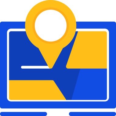 düz biçimli dizüstü haritası işaretleyici simgesi