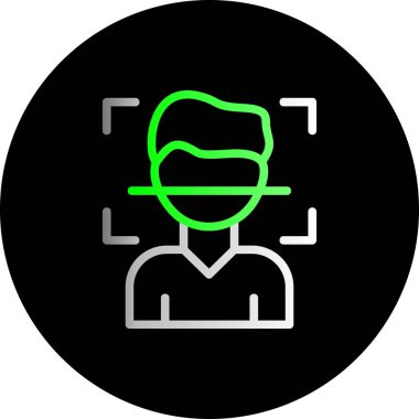 Yeşil kurdeleli bir adamın vektör çizimi