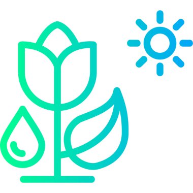 Bir bitki simgesinin vektör illüstrasyonu