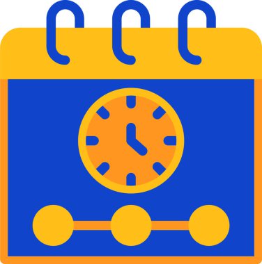 Saat simgesi vektör illüstrasyonu