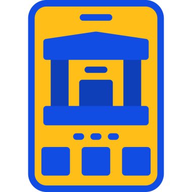 Bina inşaat simgesi - ana hatları biçiminde