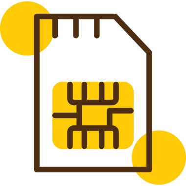 Çip. Web simgesi basit illüstrasyon