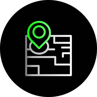 Vektör konumu simge illüstrasyonu