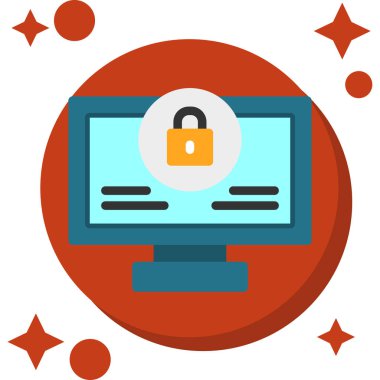 Güvenlik sistemi. Basit simge