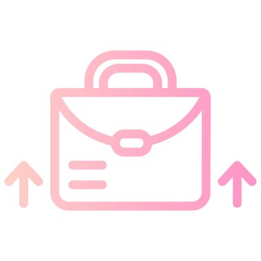 İş çantası simgesinin vektör illüstrasyonu