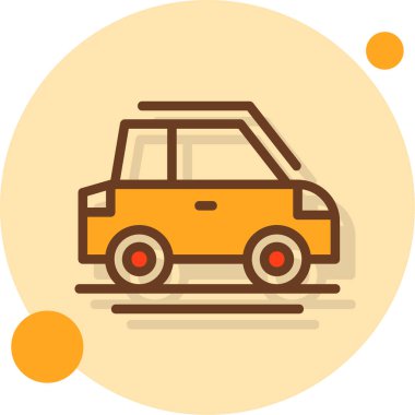 - Araba. Web simgesi basit illüstrasyon