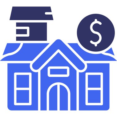 Ev. Web simgesi basit illüstrasyon