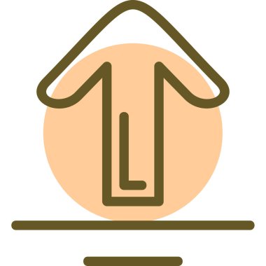 Tek bir askı simgesinin vektör illüstrasyonu