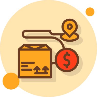 Banka binası konumu simgesi doldurulmuş dış hat biçimi