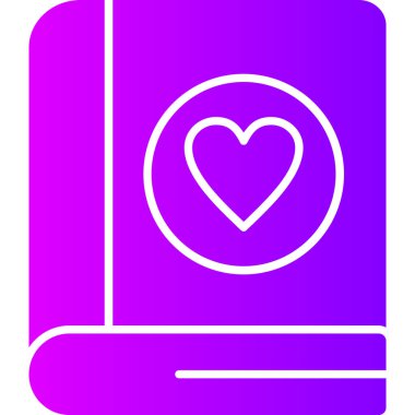 Kalp ikonu vektör illüstrasyonu