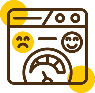 Müşteri memnuniyeti simgesi, vektör illüstrasyonu