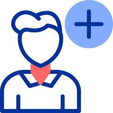 Bir insan simgesinin vektör illüstrasyonu