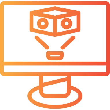 Robot simgesi, vektör çizimi