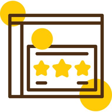 Reyting. Web simgesi basit illüstrasyon