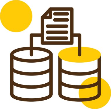 veritabanı. Web simgesi basit illüstrasyon