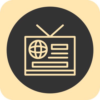 Vektör TV simgesi illüstrasyonu