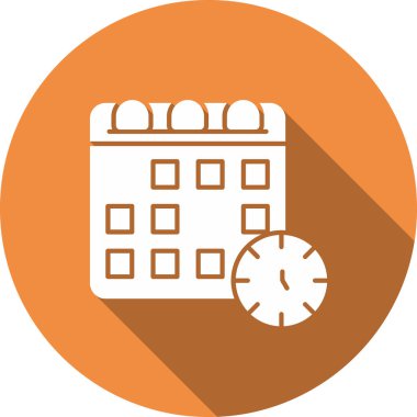 Bir saat simgesinin vektör illüstrasyonu