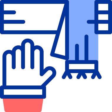 Temizleme simgesinin vektör illüstrasyonu