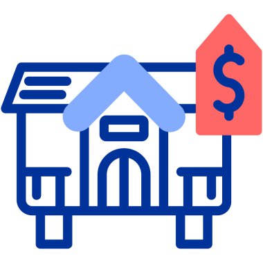 Ev. Web simgesi basit illüstrasyon