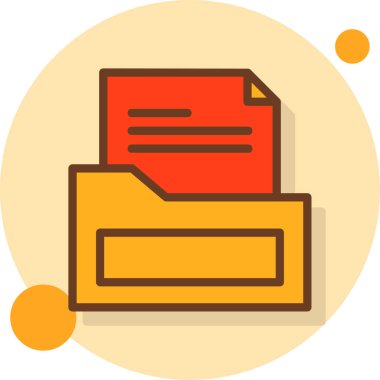 Belge. Web simgesi basit illüstrasyon