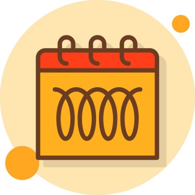 Bir takvim simgesinin vektör illüstrasyonu