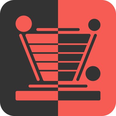 Alışveriş arabası ikon vektör illüstrasyonu