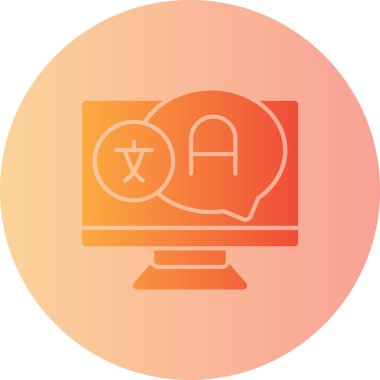 Bir bilgisayar simgesinin vektör illüstrasyonu