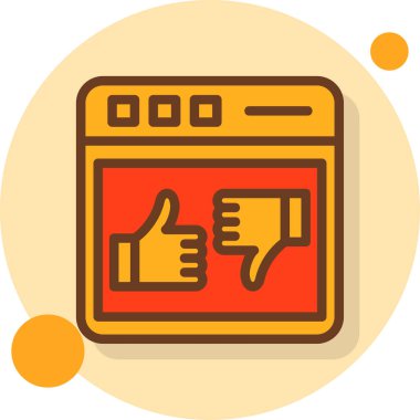 Geri bildirim. Web simgesi basit illüstrasyon