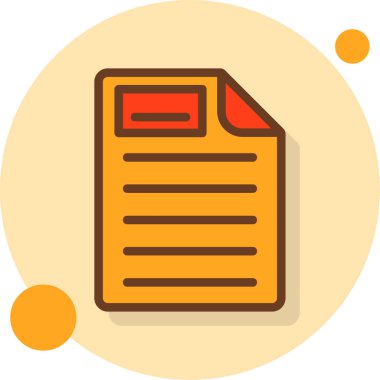 Belge. Web simgesi basit illüstrasyon