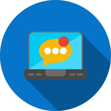 Mesaj var. Web simgesi basit illüstrasyon