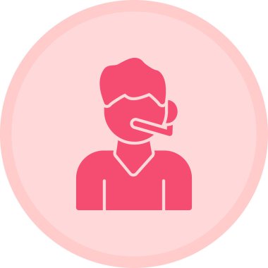 Maskeli bir kadının vektör çizimi.