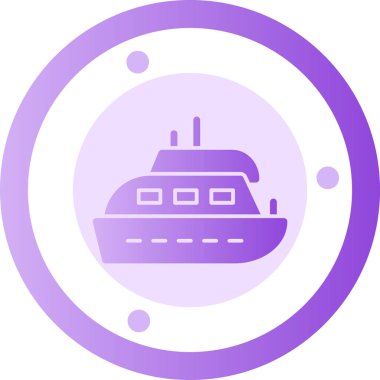 Gemi. Web simgesi basit illüstrasyon