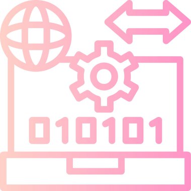 Bilgisayar. Web simgesi basit illüstrasyon