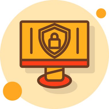 güvenlik güvenli ikon vektör illüstrasyonu