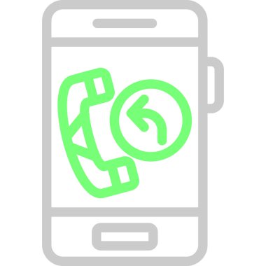 cep telefonu simgesi, basit vektör illüstrasyonu