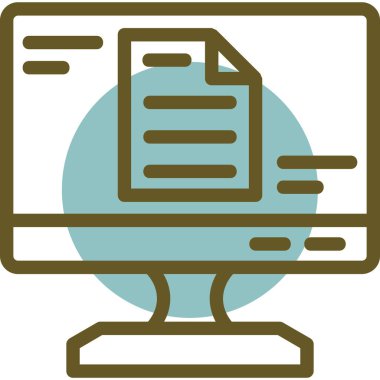 Bilgisayar. Web simgesi basit illüstrasyon