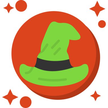 cadı şapka vektör çizimi düz tasarım