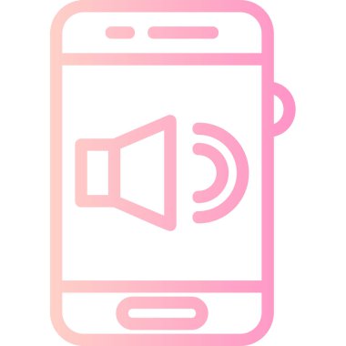 Cep telefonu simgesi, vektör illüstrasyonu