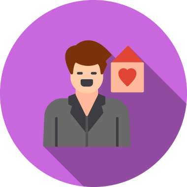 Yürekli bir adam vektör illüstrasyonunda