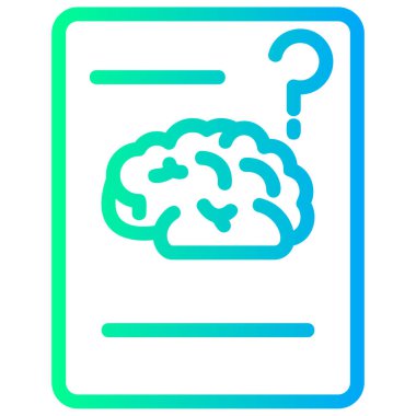 Beyin. Web simgesi basit illüstrasyon