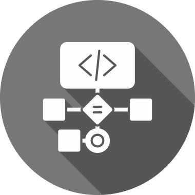 Kodlama. Web simgesi basit illüstrasyon