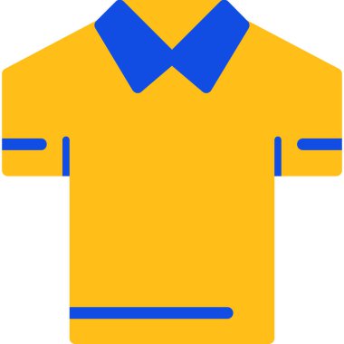 Gömlek simgesi ve vektör illüstrasyonu beyaz arkaplanda izole edildi