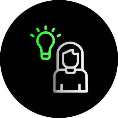  düz illüstrasyon fikri simgesi