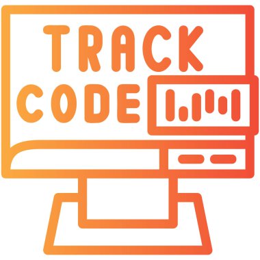 Kod renk ikonu vektör illüstrasyonunda kod