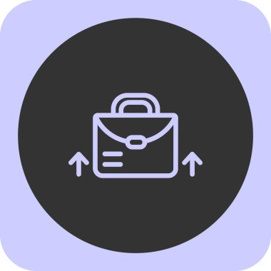 Evrak çantası simgesinin vektör illüstrasyonu