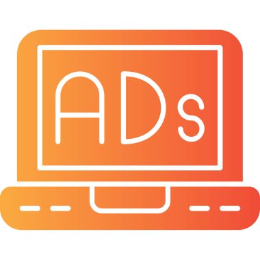 reklam reklam ikonu doldurulmuş ana hatları biçiminde