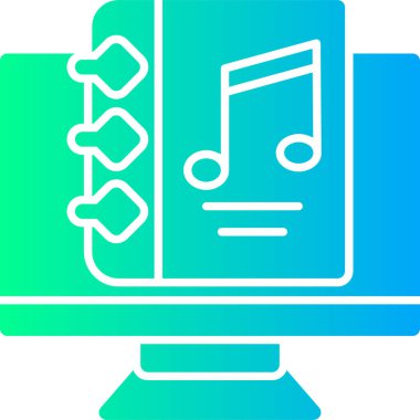 Müzik. Web simgesi basit illüstrasyon