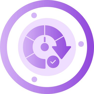 Saat. Web simgesi basit illüstrasyon