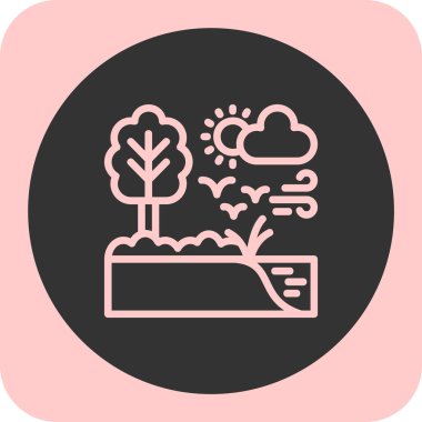 Ağaç simgesinin vektör illüstrasyonu